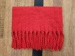 Codie Chunky Plaid Knit Scarf - Red Scarf HAEL XIII 