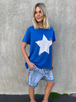 SUMMER STAR TEE - ROYAL BLUE T-Shirt Hammill & Co 