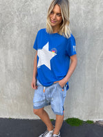 SUMMER STAR TEE - ROYAL BLUE T-Shirt Hammill & Co 