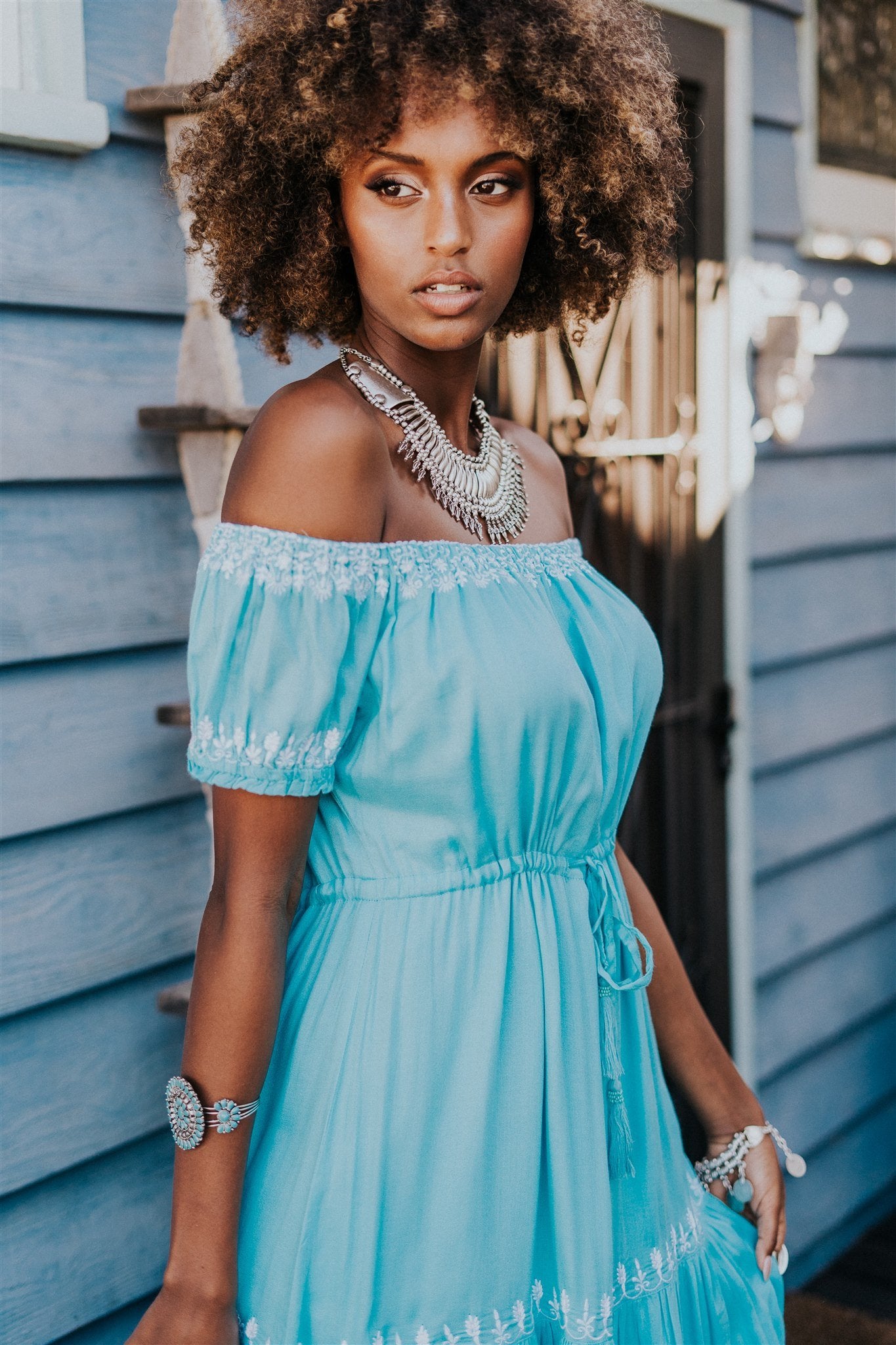 Daydreamer Maxi Dress in Bluebird Dress House Of Skye 