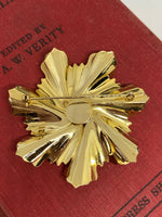 Gold Flower Brooch Vintage Vintage 