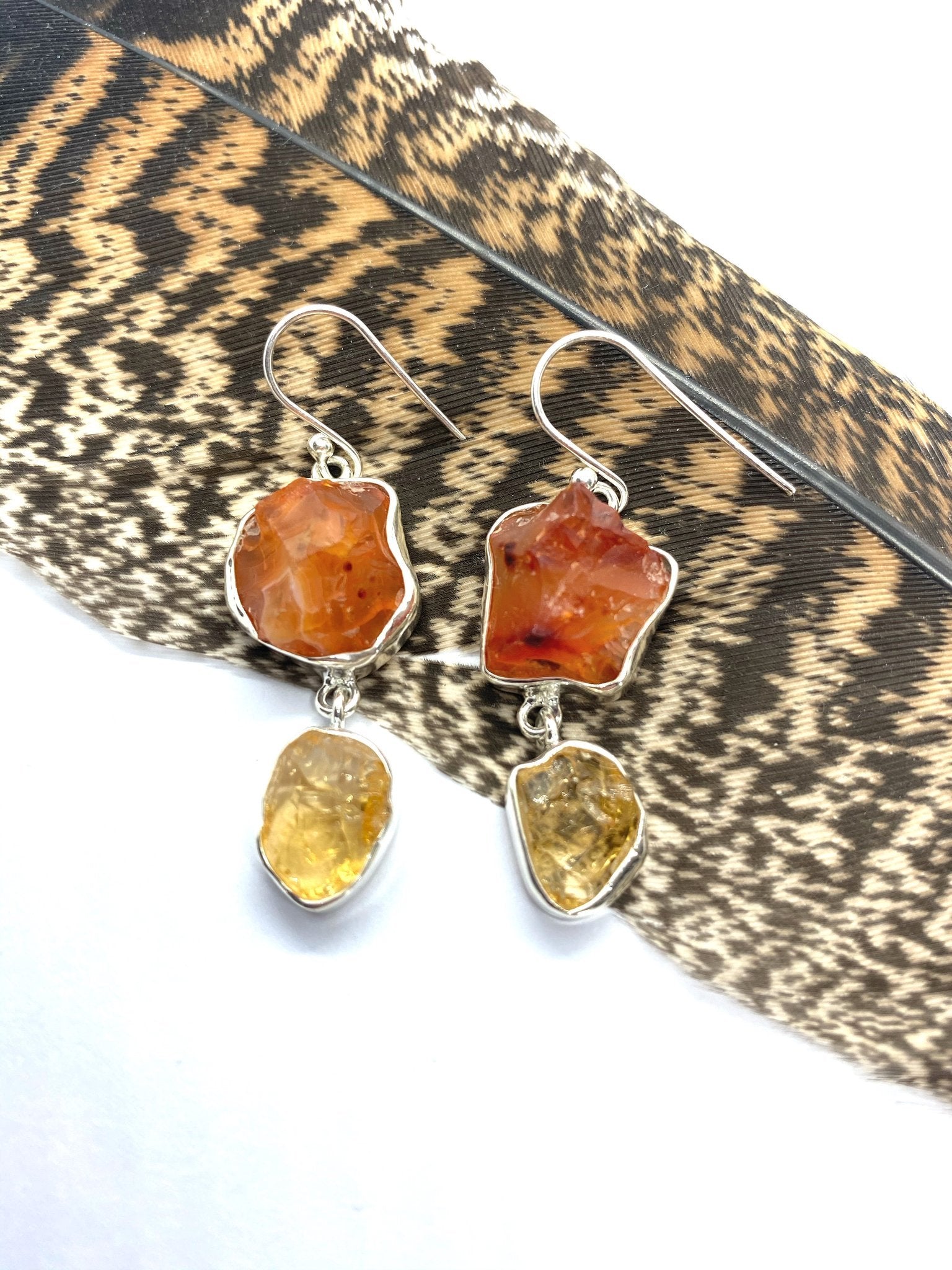 Carnelian & Citrine Sterling Earrings Earring fossick 