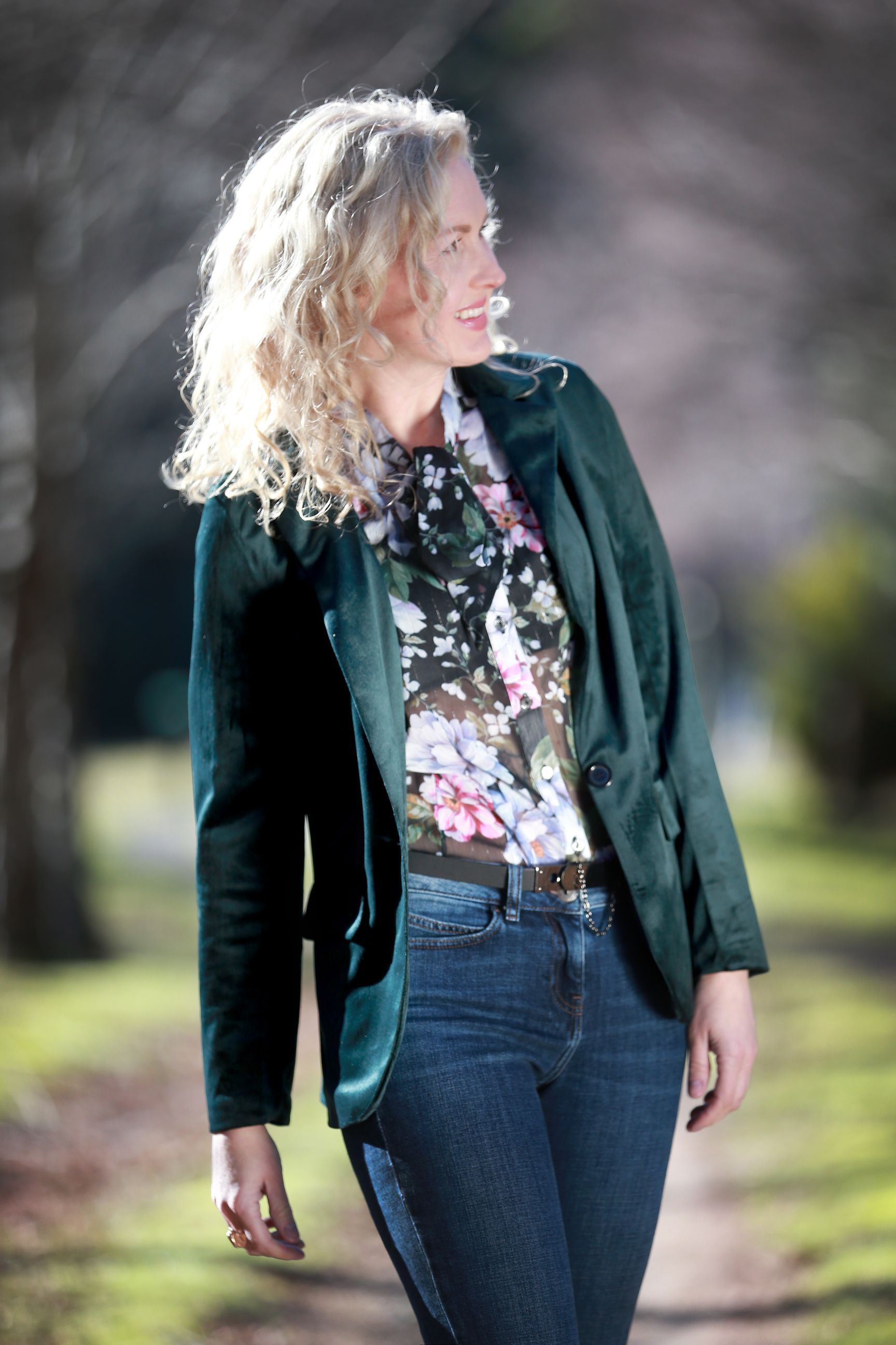 The Velvet Blazer Jacket HAEL XIII Emerald L 